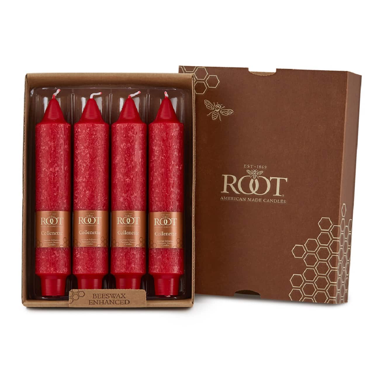 Root Candles 7" Unscented Timberline™ Collenette Taper Candles, 4ct.